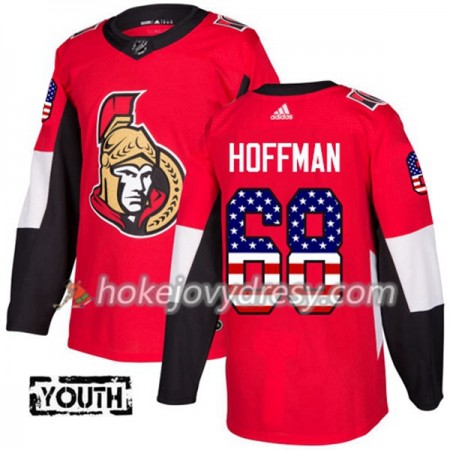 Dětské Hokejový Dres Ottawa Senators Mike Hoffman 68 2017-2018 USA Flag Fashion Černá Adidas Authentic